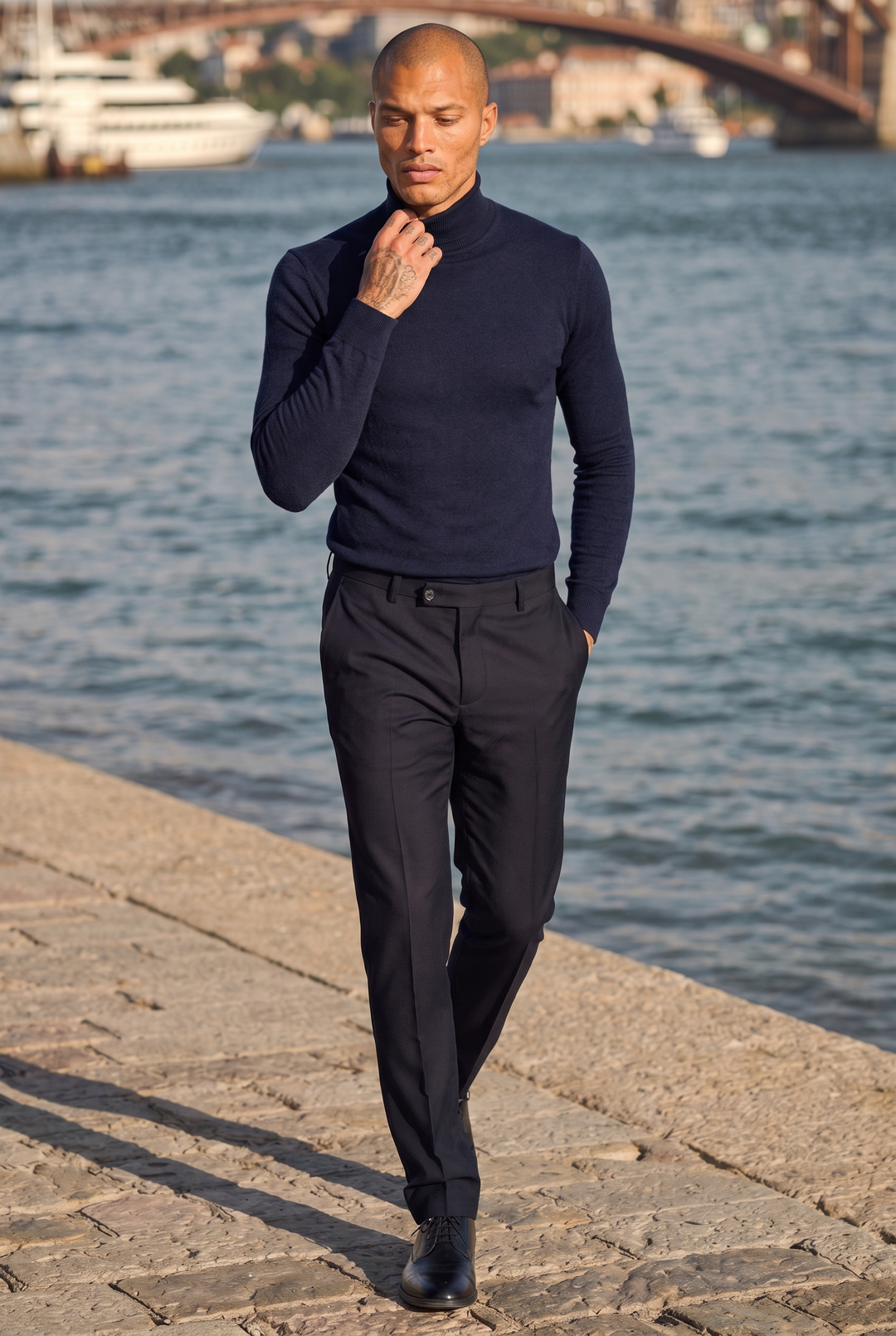 Trousers Raiël - Navy Blue